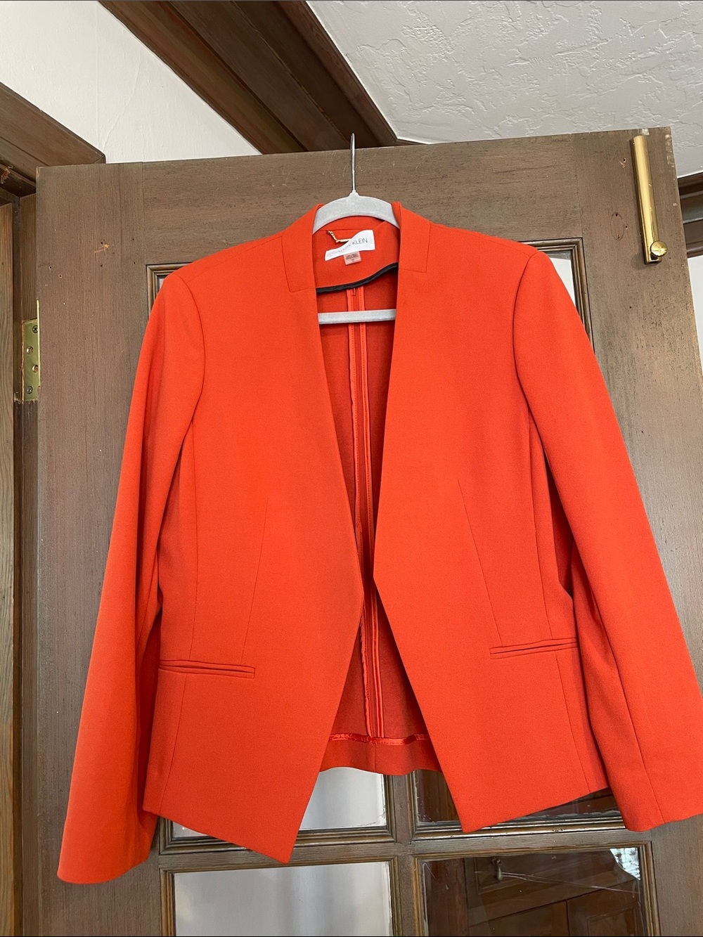 Open-Front spiced orange Women’s Blazer Jacket